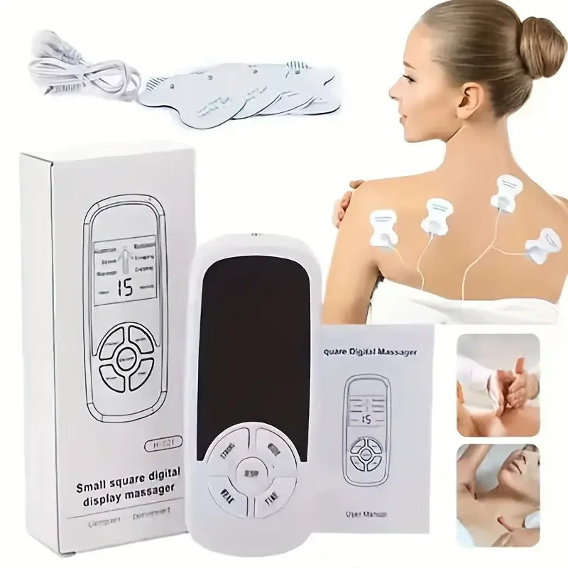 Ems-Tens-Massage Massager, 3-in-1 Nerve and Muscle Electrical Stimulation Device, Meridian Massage Equipment. Comes with 1 Main Unit + 6 Massage Pads. 6 Modes to Choose from + 15 Intensity Levels. A Multifunctional Massager S Peaceful Pleasures Health and Wellness