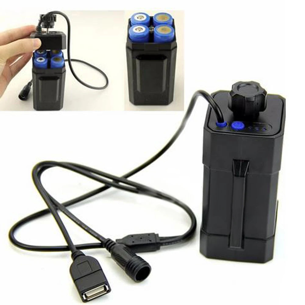 1/2Pcs Waterproof Battery Pack Case 4x 18650 Batteries House Cover For Bicycle Bike Lamp Peaceful Pleasures Health and Wellness