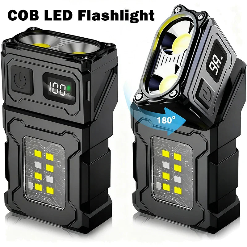 Mini USB-C Rechargeable LED Flashlight | COB, Magnetic, IPX4