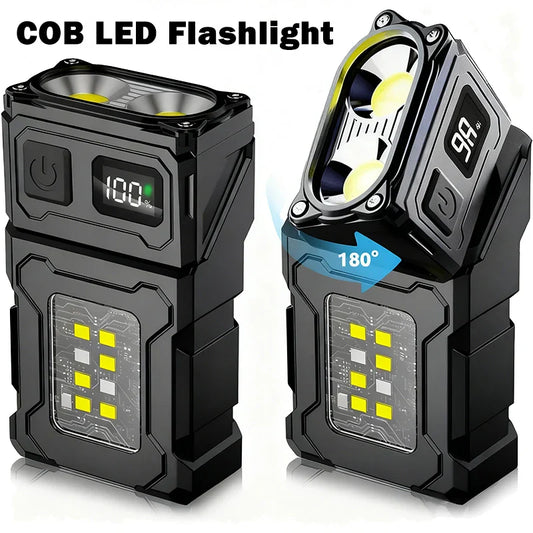 Mini USB-C Rechargeable LED Flashlight | COB, Magnetic, IPX4 LED Flashlight Oasis Select