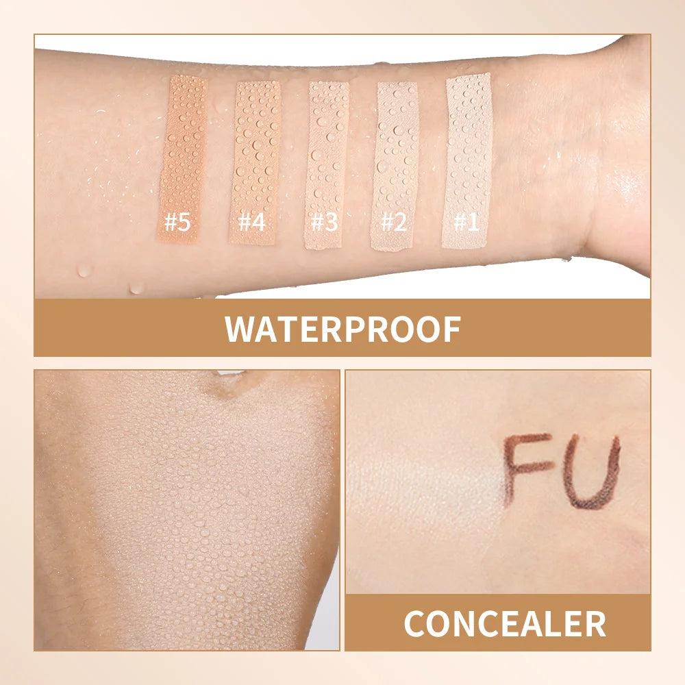 Lakerain Matte Foundation Stick Powerful Coverage Brighten Skin Tone Not Easy Melt Lightweight Smooth Texture Foundation Stick Peaceful Pleasures Health and Wellness
