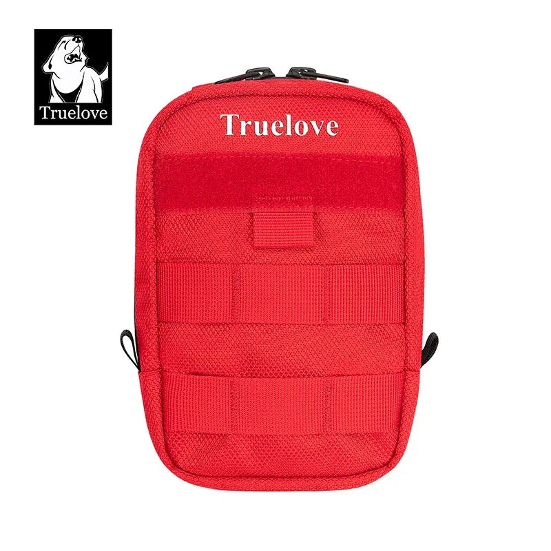 Truelove Oxford Fabric Dog Harness Saddle Bag for Hiking | TLB3012 Peaceful Pleasures Health and Wellness Ribbon Red