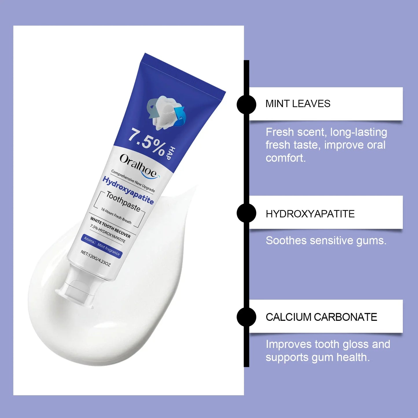 Oralhoe Hydroxyapatite Toothpaste – Whitening & Enamel Care
