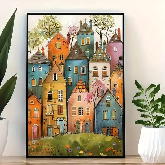 Colorful Canvas Wall Art Print | Bedroom & Living Room Decor Canvas Wall Art Peaceful Pleasures Health and Wellness G3932 21x30cm Wood Framed
