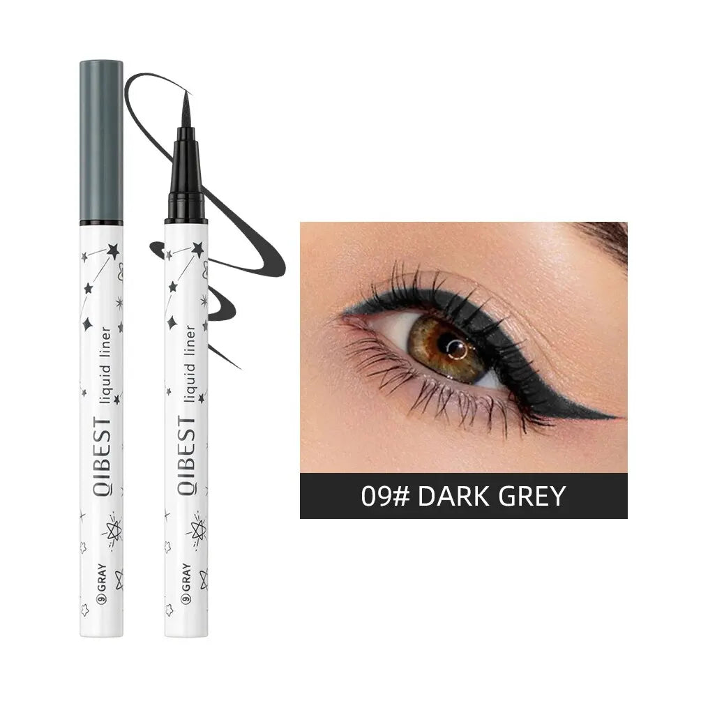QIBEST Waterproof Liquid Eyeliner Pen – 12 Colors, Matte