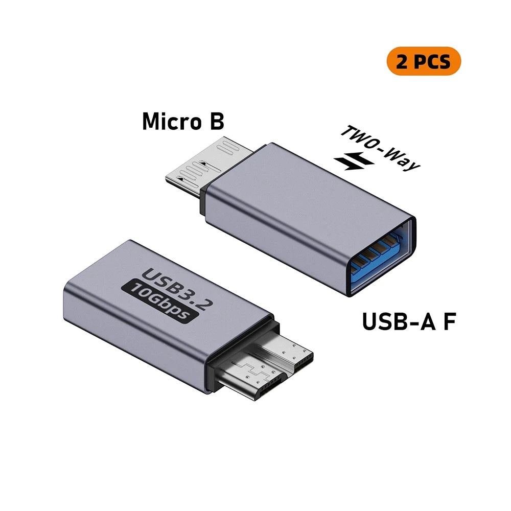 USB 3.0 Micro B to USB-C Adapter | 10Gbps HDD Converter