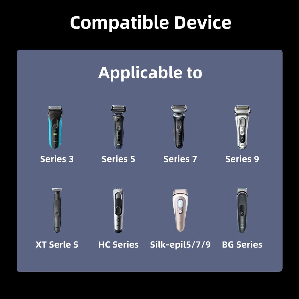 12V USB-C Shaver Adapter for Braun Series 3 5 7 9 Shavers