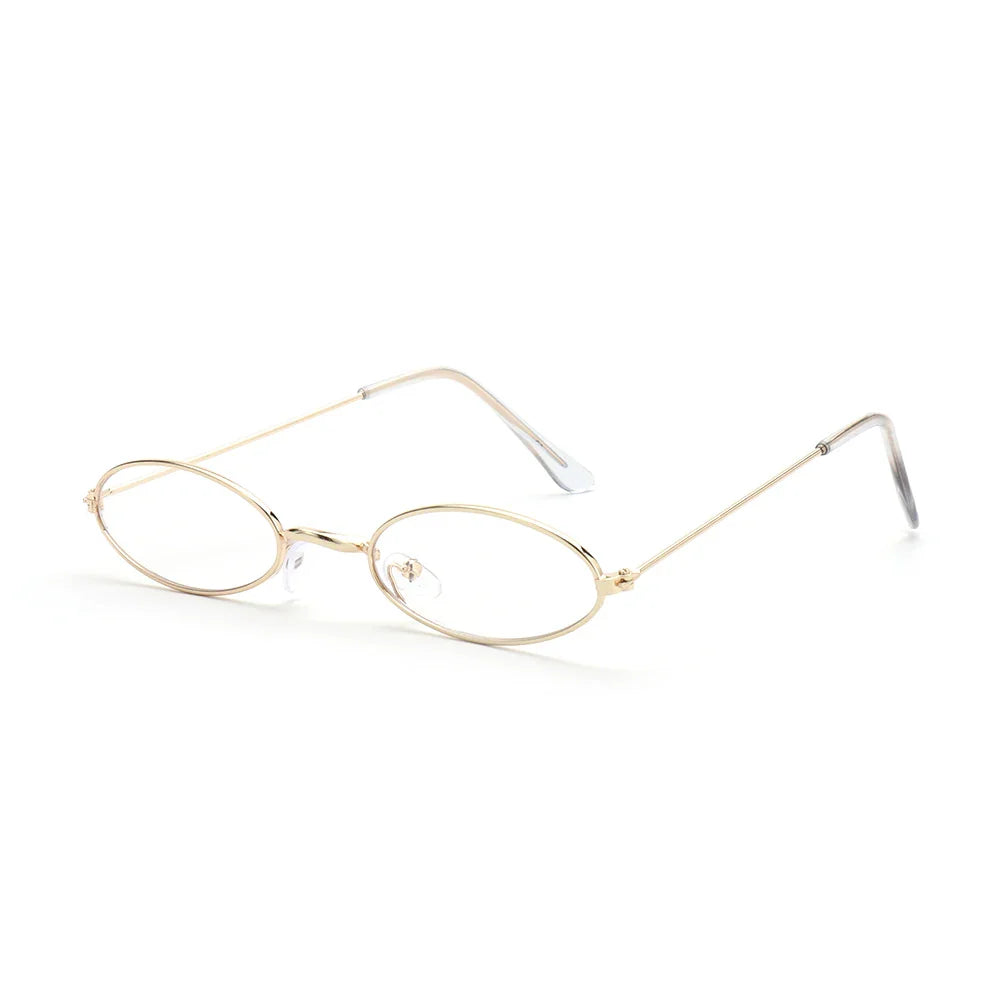 Retro Oval Sunglasses UV400 Vintage Unisex Alloy Frame