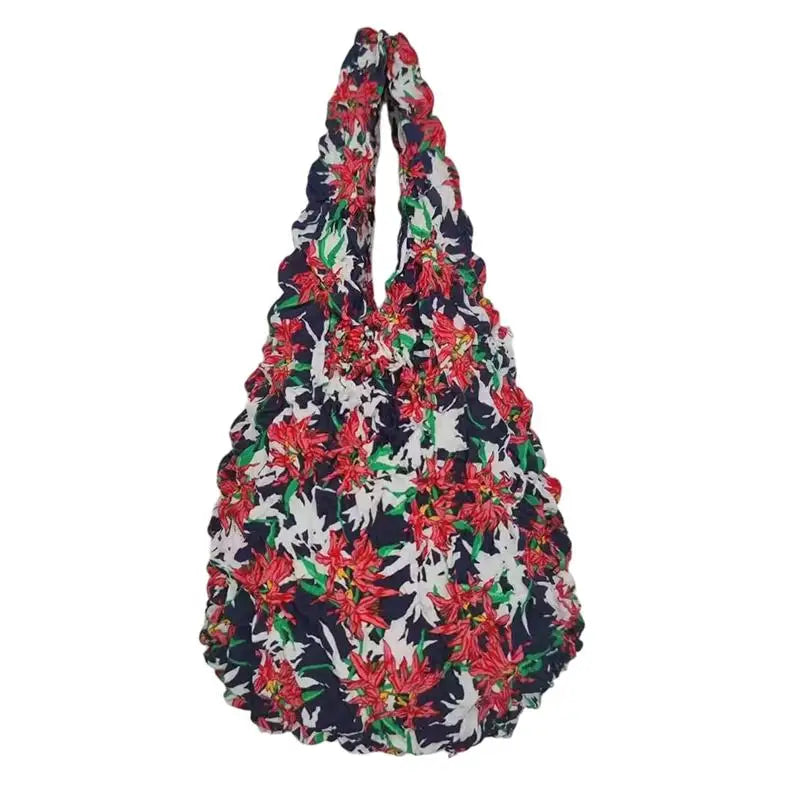 Foldable Pleated Stretch Shopping Bag | Large Capacity Tote