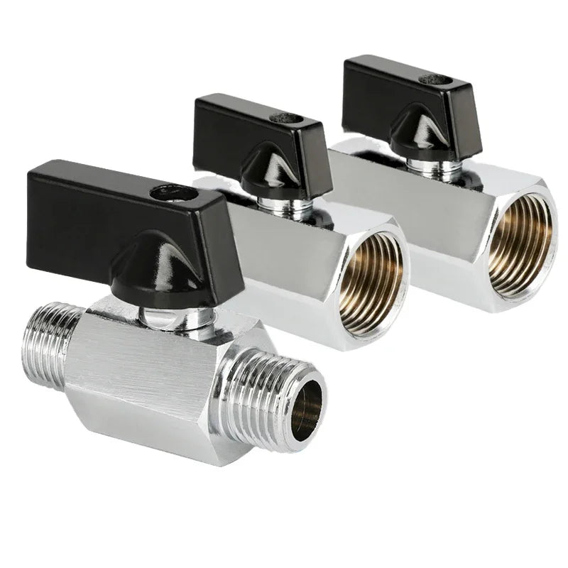 Copper Mini Ball Valve PT 1/8 1/4 3/8 1/2 Threaded Water Gas