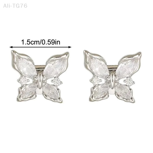 Butterfly Rhinestone Earbud Charms | Open Ear Earphone Clips Earbud Charm Clips Peaceful Pleasures Health and Wellness