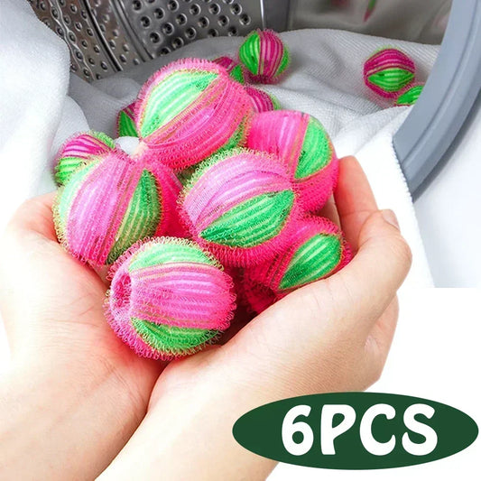 6-Pack Nylon Laundry Balls – Pet Hair & Lint Remover Laundry Balls Peaceful Pleasures Health and Wellness