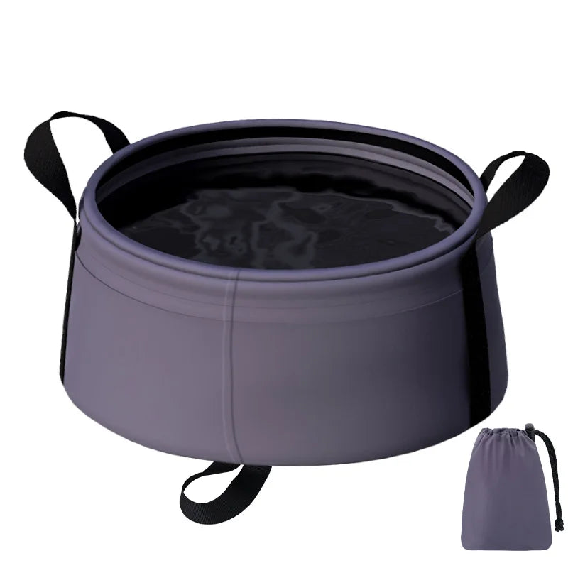 Portable Folding Basin 8.5L – Collapsible Travel Wash Bowl Folding Wash Basin Peaceful Pleasures Health and Wellness PURPLE