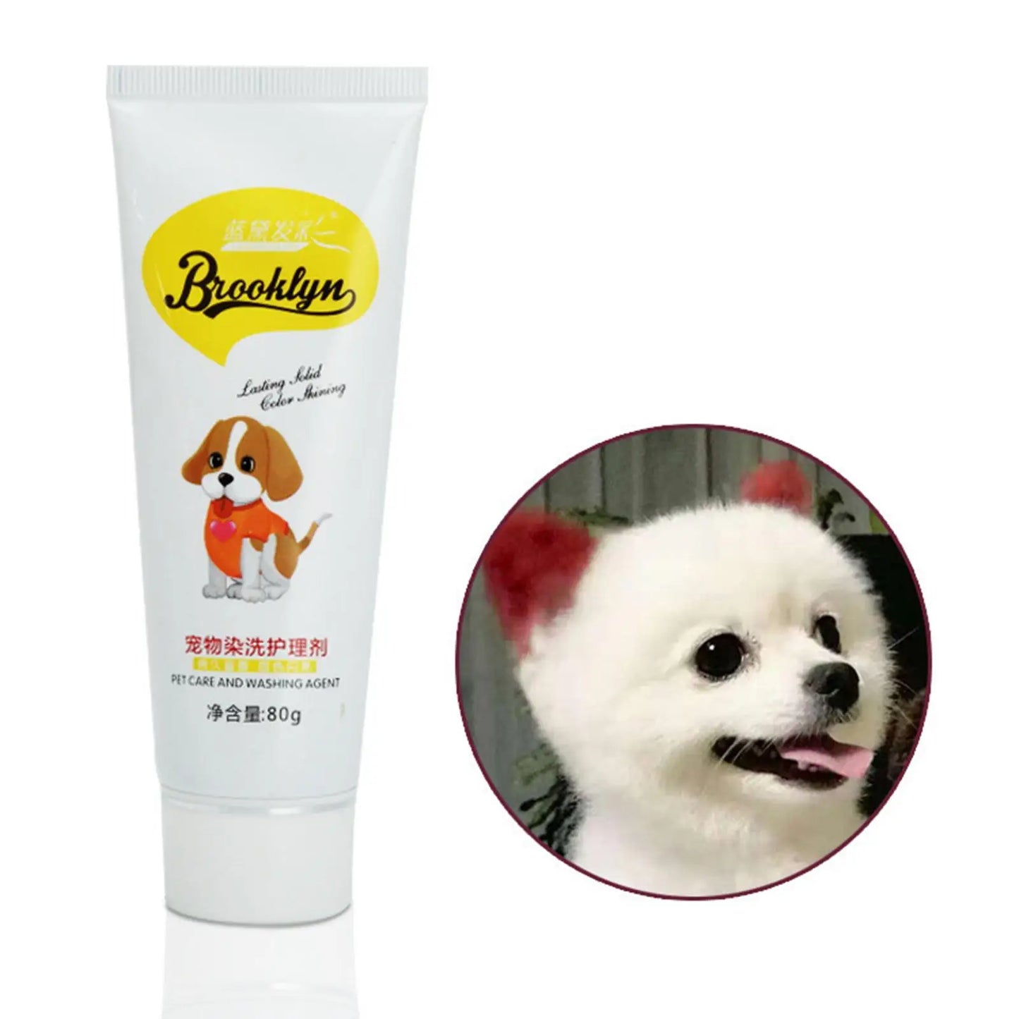 Dog Hair Dye Safely Grooming Lightweight Pet Care Professional Hair Dye Coloring Peaceful Pleasures Health and Wellness dark red