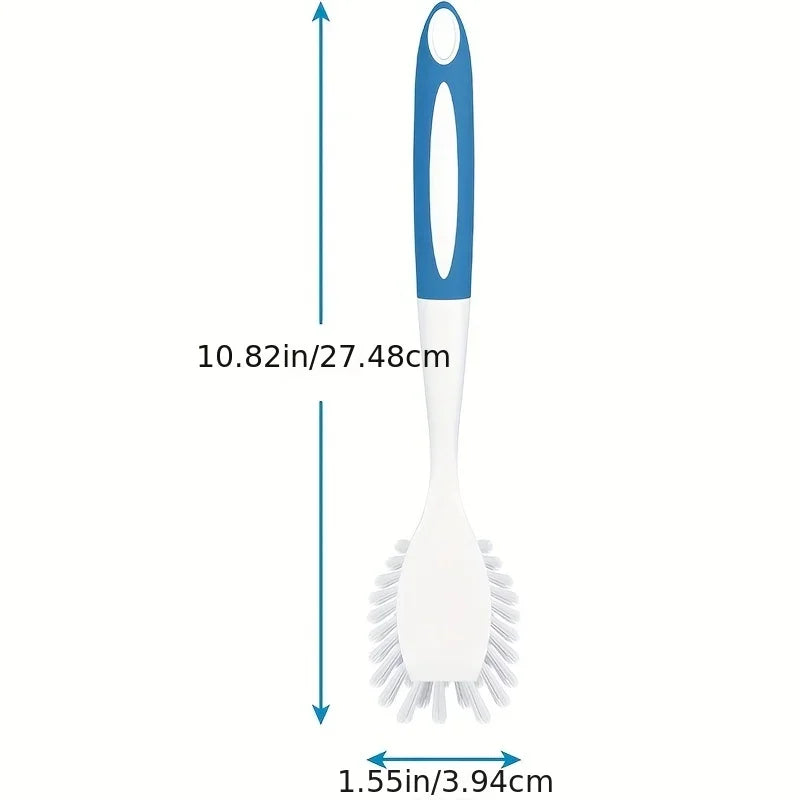 Dish Brush with Handle | Stiff Bristle Kitchen Scrub Brush