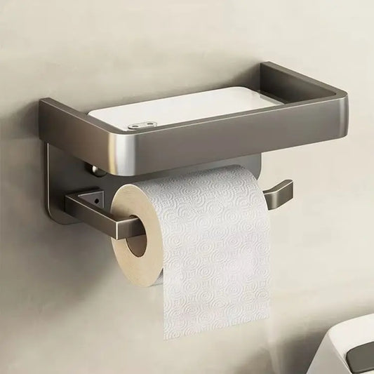 Aluminum Bathroom Tissue Box Holder & Wall Storage Rack Tissue Box Holder Peaceful Pleasures Health and Wellness