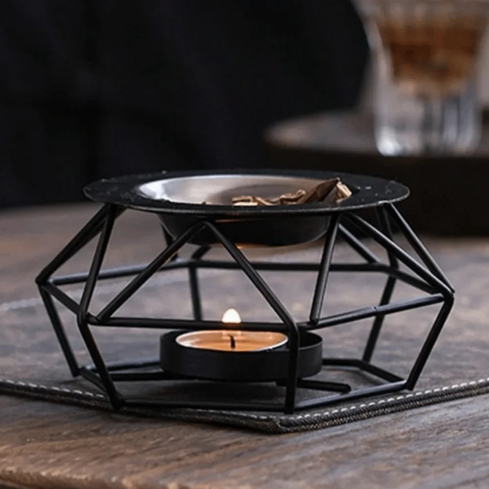 Polygon Metal Essential Oil Warmer & Aromatherapy Burner