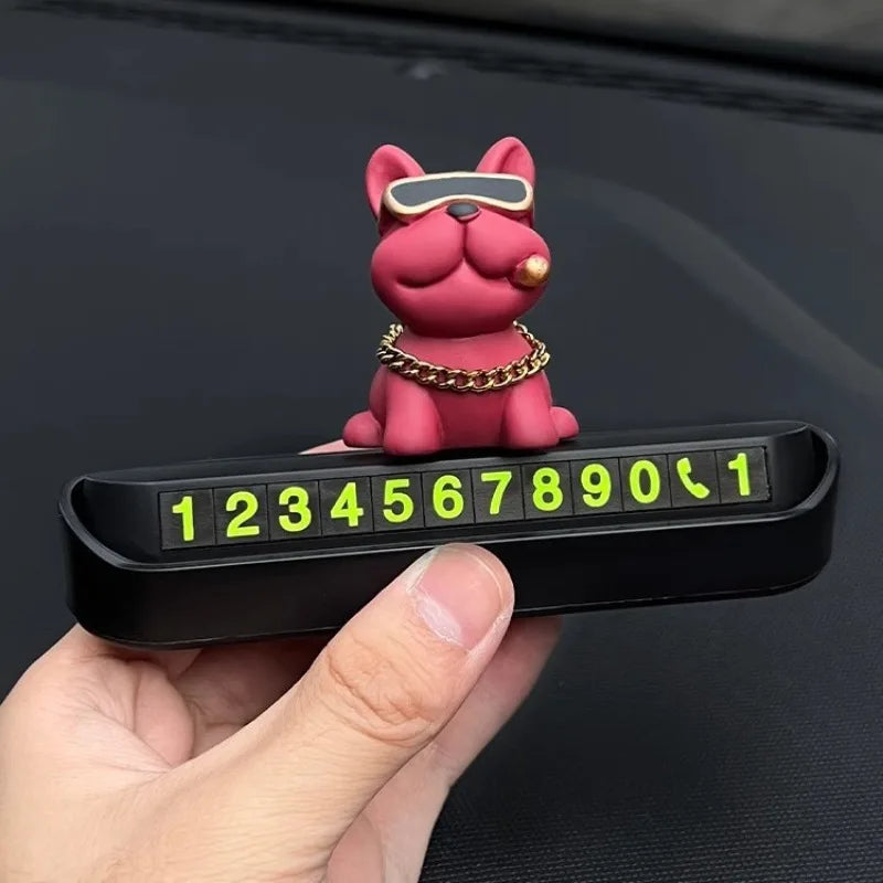 Temporary Parking Phone Number Sign for Vehicles Automotive Supplies Interesting Bulldog Temporary Parking Sign for Cars Peaceful Pleasures Health and Wellness