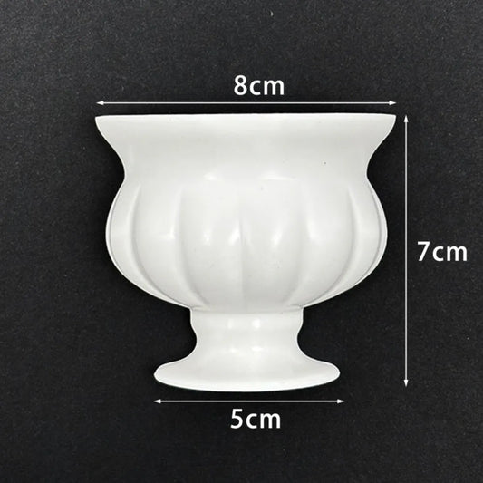 French Oil Painting Half Wall Vase – White Floral Décor Decorative Wall Vase Oasis Select Style A
