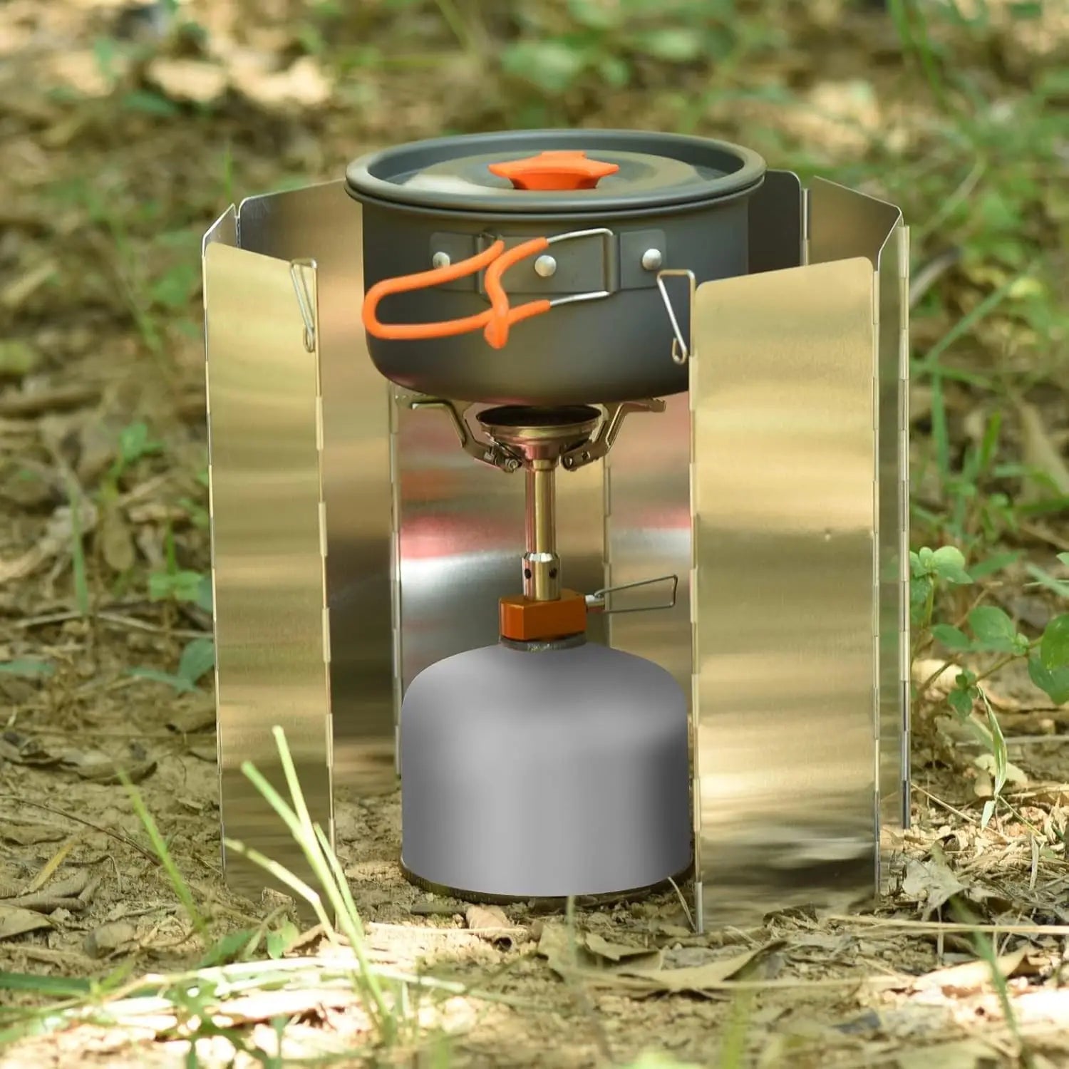 8/10/12 PlatesCamping Stove Wind Screen - Lightweight Aluminum Foldable Windscreen for For Camping Picnic ﻿& Outdoor Use ﻿ Peaceful Pleasures Health and Wellness