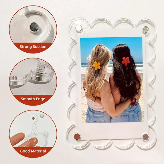 Acrylic Magnetic Fridge Photo Frame – Double Sided Clear Display Magnetic Photo Frame Oasis Select