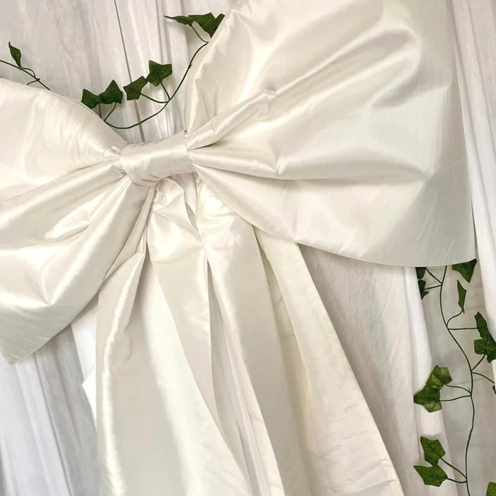 Large Ivory Taffeta Bow – Wedding Pew, Bridal & Party Decor Event Decor Bow Peaceful Pleasures Health and Wellness