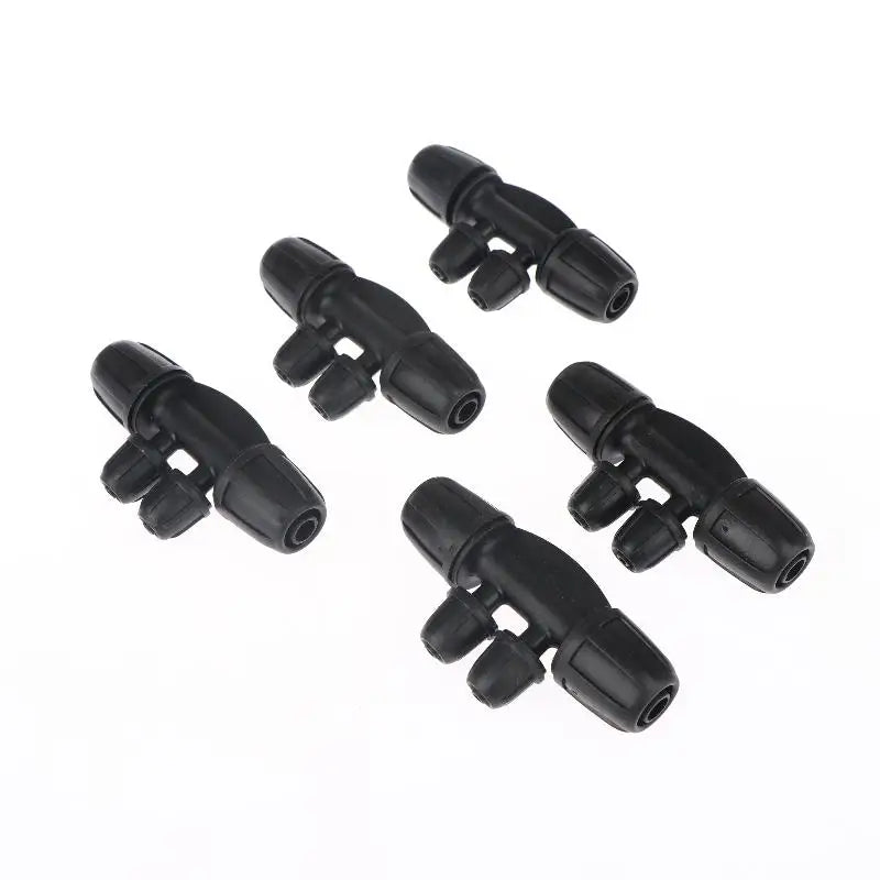 Versatile Black 5PCS PE Pipe Connector 1/2 Inch 3 4 6 Way Fittings Leakproof Durable for Drip Irrigation Garden Watering System Peaceful Pleasures Health and Wellness A3