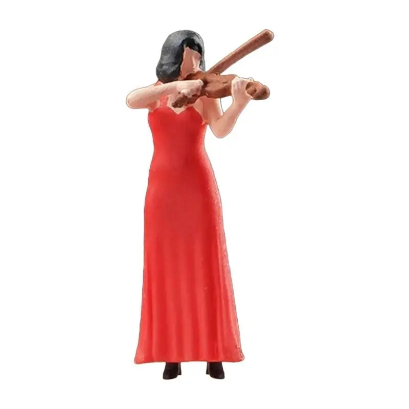 1/64 Scale Miniature Violinist Resin Figurines – Set of 6