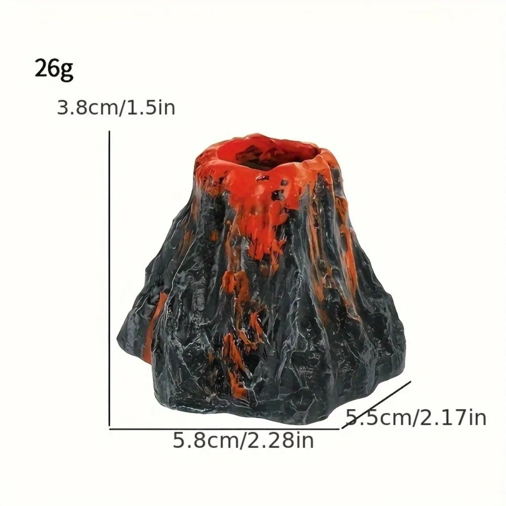 Aquarium Volcano Resin Ornament | Fish Tank Rockery Decor
