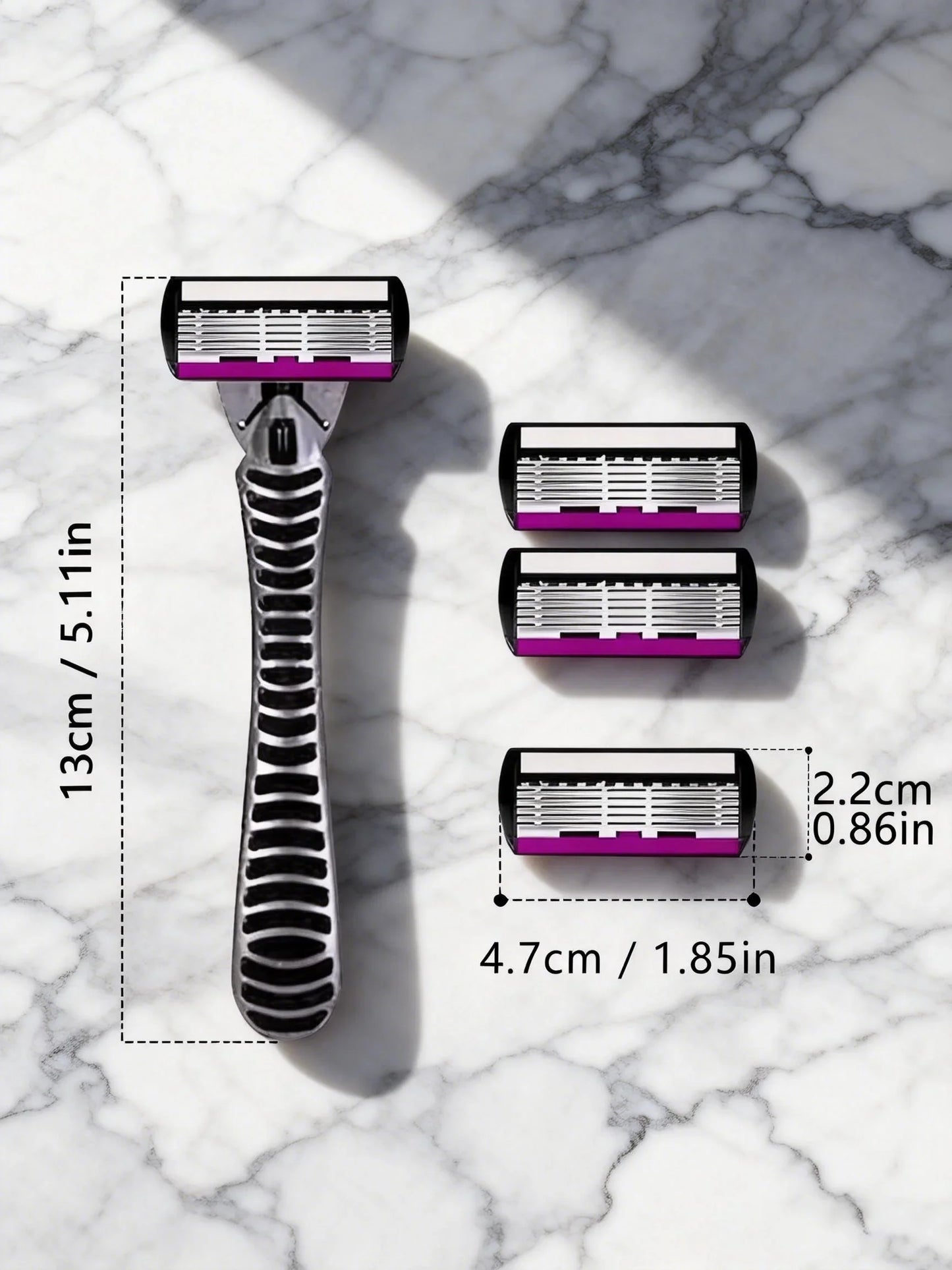 6-Layer German Steel Men's Razor Cartridges – Mach Compatible