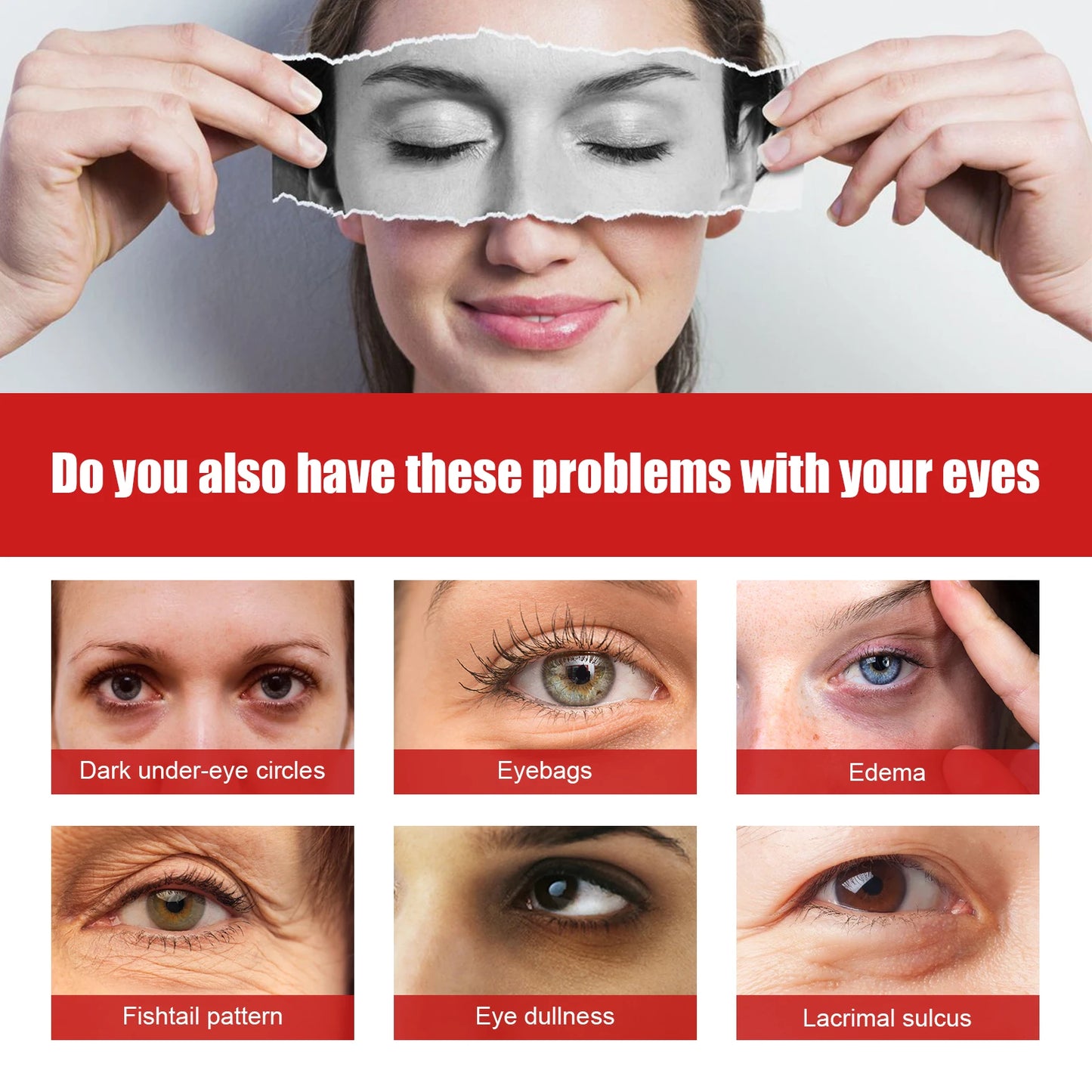 Peptide Repair Lifting Eye Cream Removal Eyes Bags Firming Relieve Eye Fatigue Eliminate Edema Brighten Fade Dark Circles Serum Peaceful Pleasures Health and Wellness