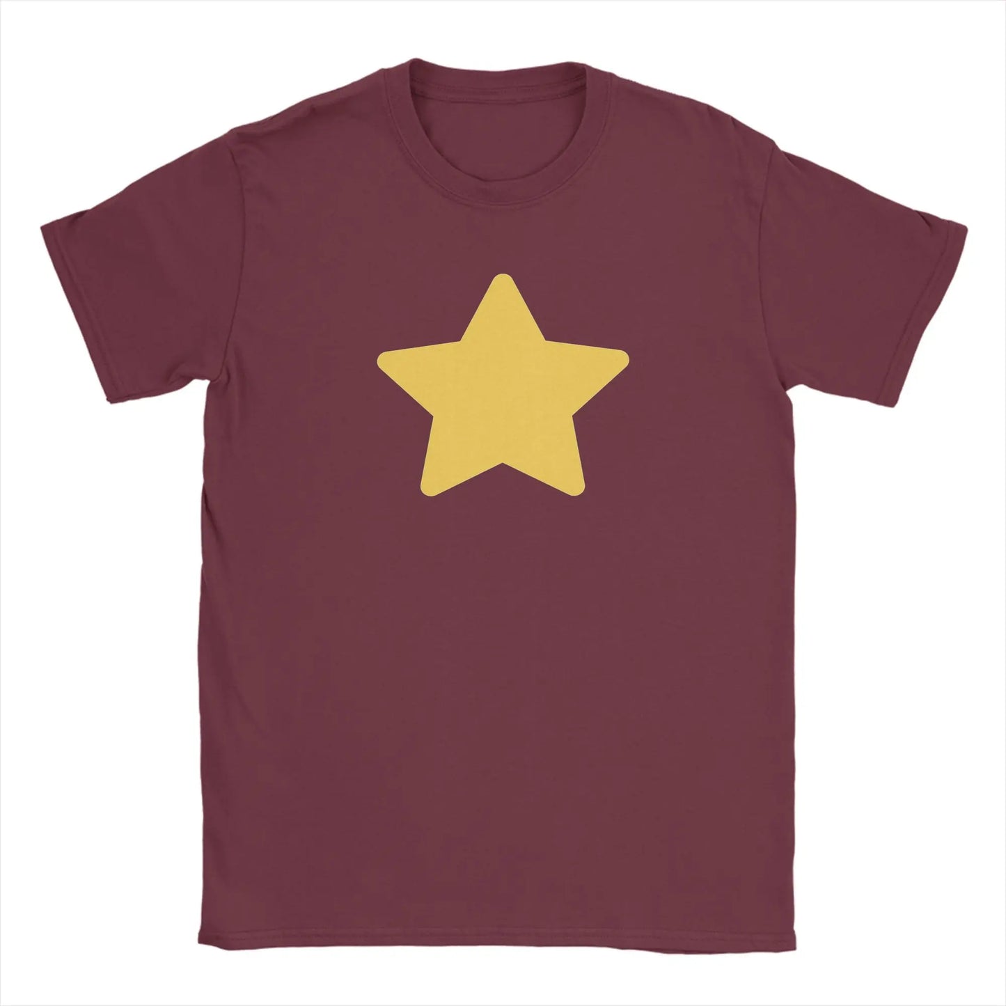 Stevens Universes Men's T Shirt Cartoon Novelty Tees Short Sleeve Crew Neck T-Shirts Pure Cotton Gift Idea Clothes Peaceful Pleasures Health and Wellness Burgundy XL