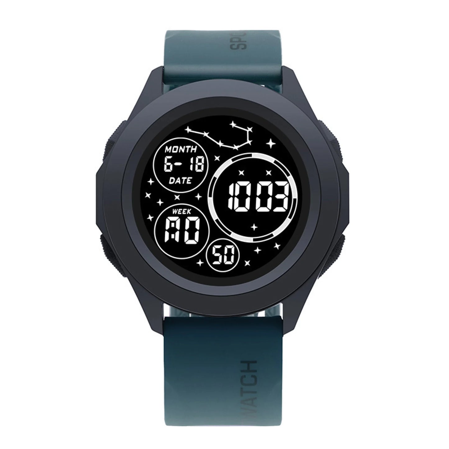 Men's Digital Sport Watch – Shockproof & 50m Waterproof
