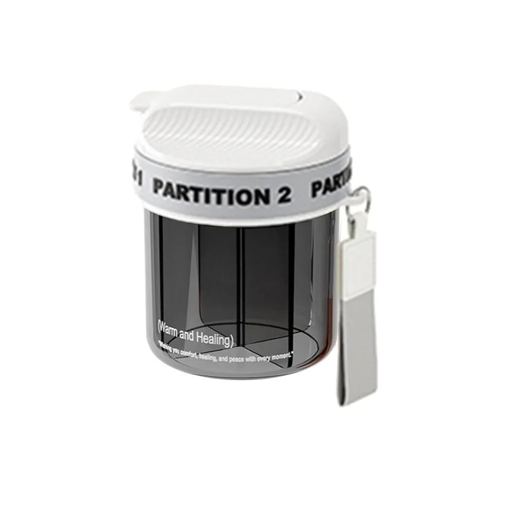 Portable 4-Compartment Pill Organizer | Travel Pill Case
