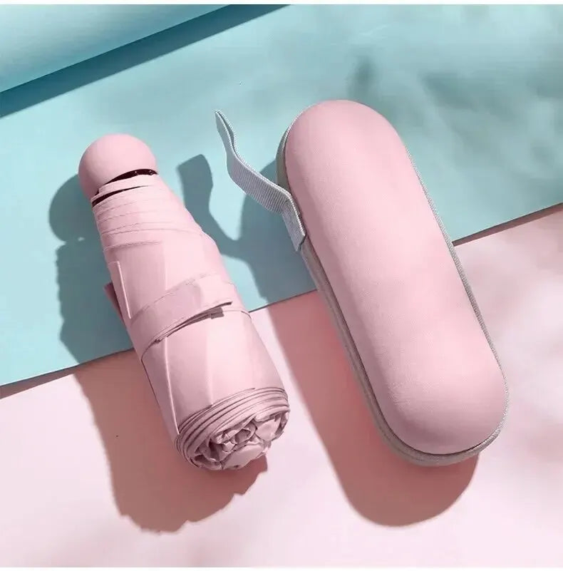 Capsule Mini Foldable Umbrella – Sun & Rain Dual-Use Portable
