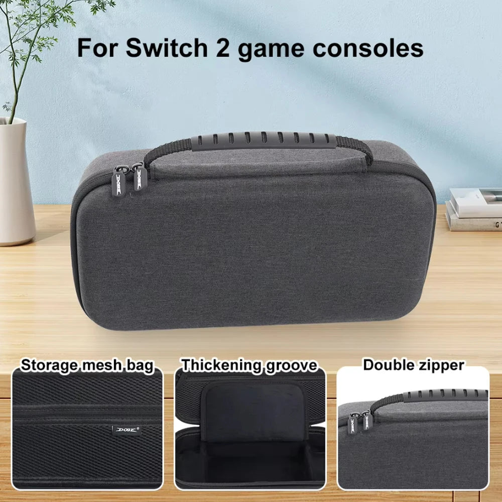 Carrying Case With 8-Bit Game Cartridge Storage Box Carrying Bag W/ Mesh Pocket Zipper Handbag For Switch 2 NS2 Game Console Peaceful Pleasures Health and Wellness