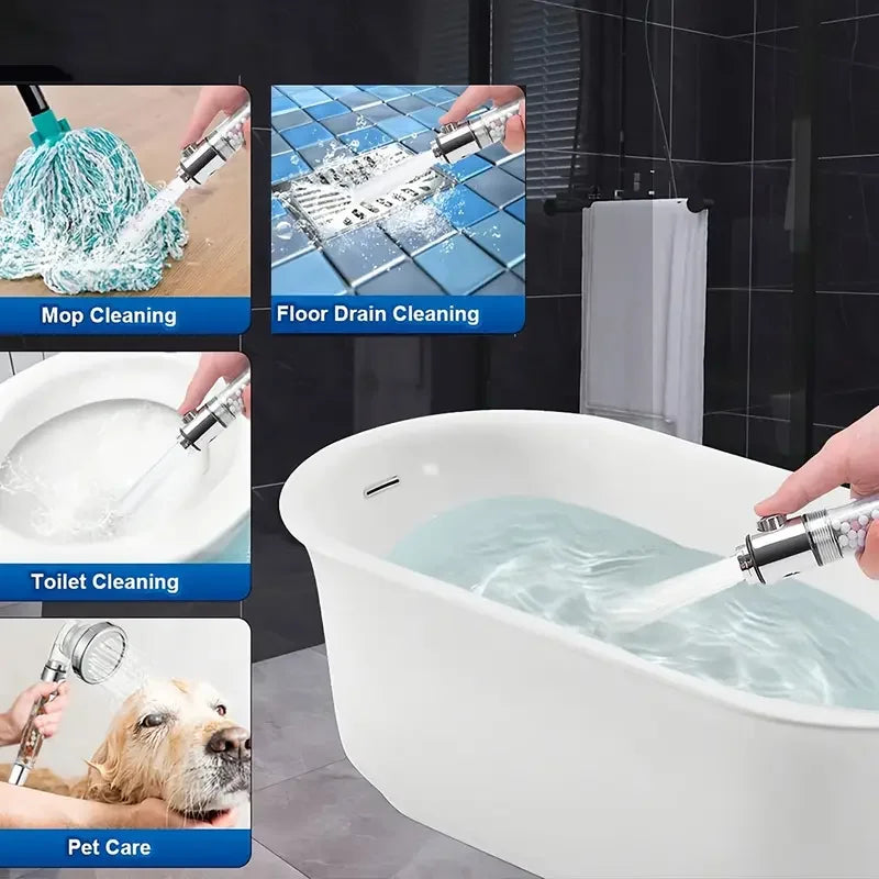 3-Mode Negative Ion Filter Handheld Shower Head | Water-Saving