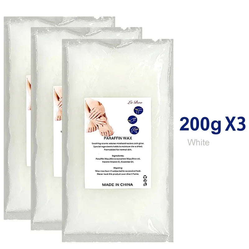 1/3Pcs Care Paraffin 200g/450g Moisturizing Hands And Feet Mask Peel Off SPA Restores Gloss Nourishing Hands Feet Hydrating Mask Peaceful Pleasures Health and Wellness 200gHW-WhiteX3