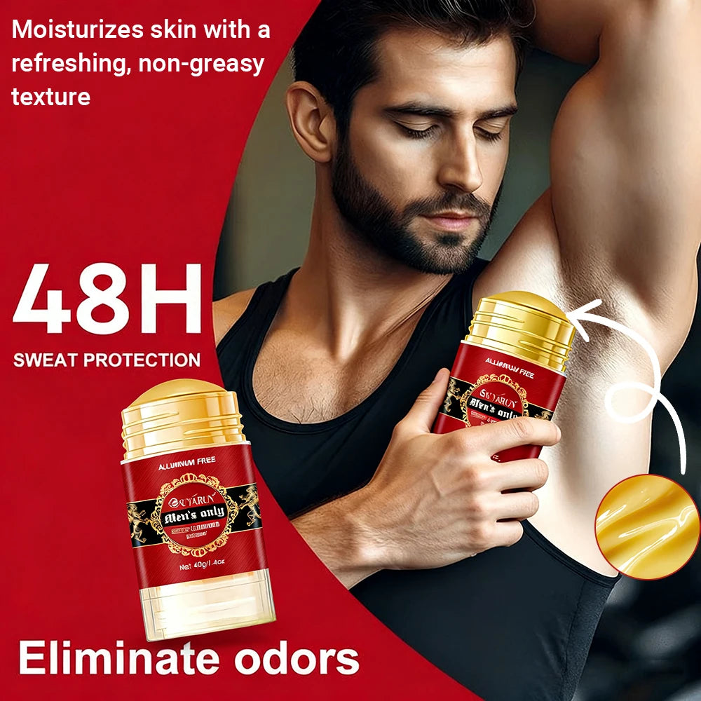 SUYARUN Men's Natural Deodorant Stick for Full Body Odor Protection, 48H Freshness, Sensitive Skin Safe, Travel-Friendly. Peaceful Pleasures Health and Wellness