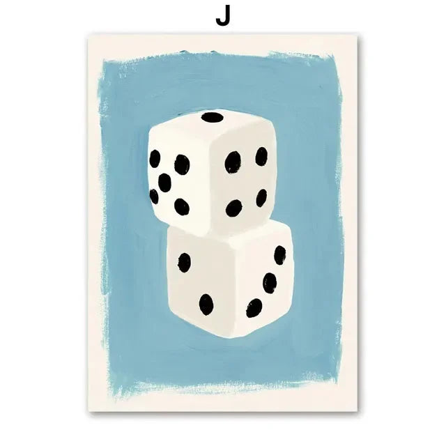 Crocodile & Fish Minimalist Canvas Wall Art | Colorful Home Decor