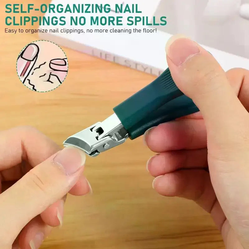 1/3 Pcs Large Opening Nail Clipper With Slanted Tip High-end Anti Splash Single Armor Groove Nail Clipper Thick Toenail Pliers Peaceful Pleasures Health and Wellness