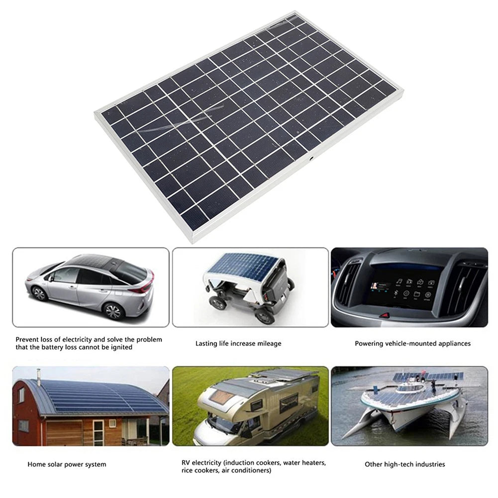 Solar Panel Battery Clip 340 Framed Maximum PV Voltage 25V 12V USB