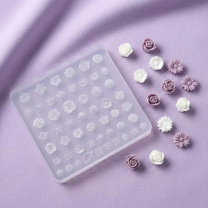 3D Rose Silicone Nail Mold – DIY Gel Acrylic Nail Art Tool