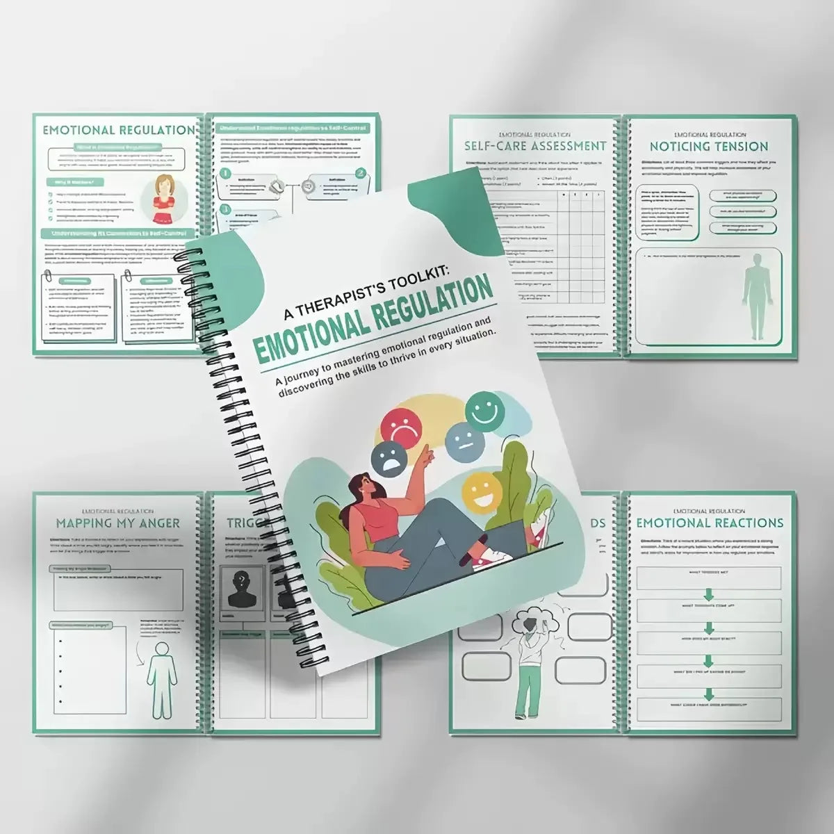 Emotional Regulation Workbook Adults Teens Therapist Guided Mental