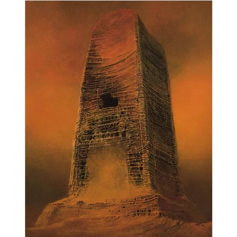 Zdzisław Beksiński Artwork Polish Surreal Dark Poster Prints Canvas Painting Gothic Wall Art for Living Room Home Decor Mural Peaceful Pleasures Health and Wellness 13 50x70cm Unframed