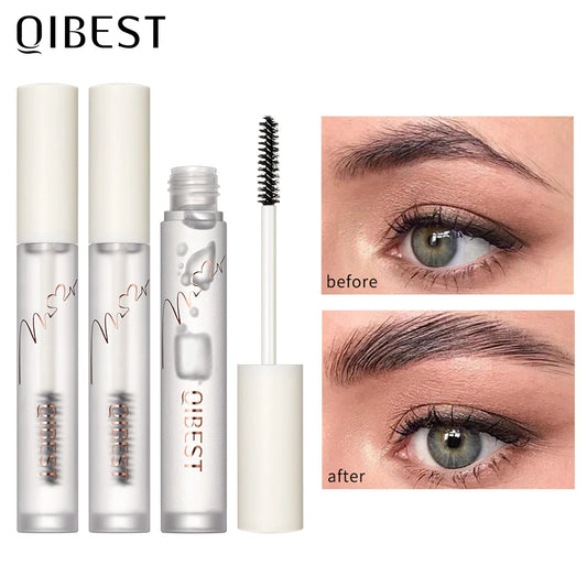 QIBEST Transparent Eyebrow Pomade Brow Natural Waterproof Long Lasting Creamy Texture Tinted Sculpted Brow Gel Set With Brush Peaceful Pleasures Health and Wellness