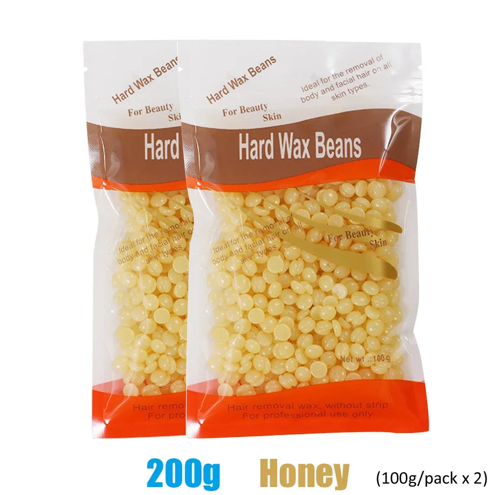 2026 New White/Black/Pink 500ML Hair Removal Waxing Kit Professional Body Hair Removal/50/200g Wax Beans For Wax Heater Melting Peaceful Pleasures Health and Wellness 200g-Honey