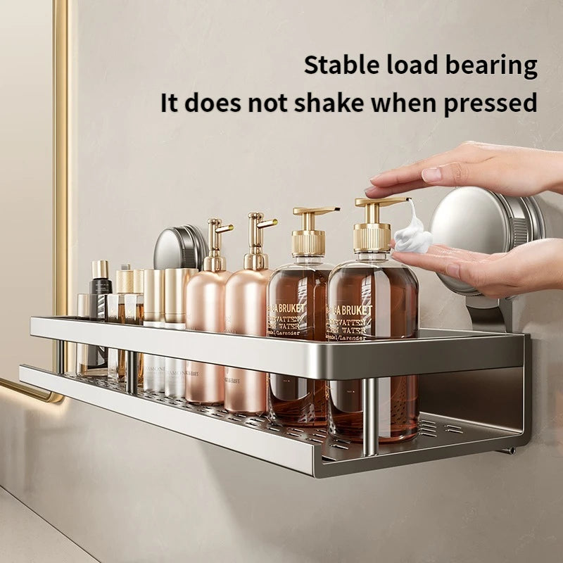 No-Drill Suction Cup Wall Rack | Kitchen & Bathroom Organizer