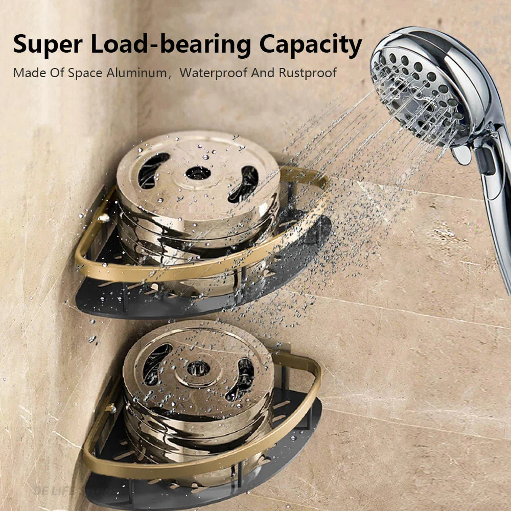 Corner Shower Shelf | No-Drill Space Aluminum Wall Organizer
