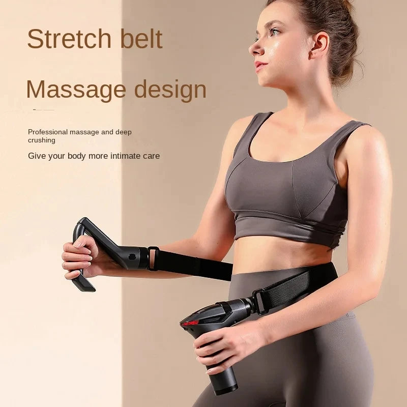 Hot Selling Long-handle Electric Massage Gun: Multifunctional for Muscle Relaxation, Deep Tissue Percussion Relief Peaceful Pleasures Health and Wellness